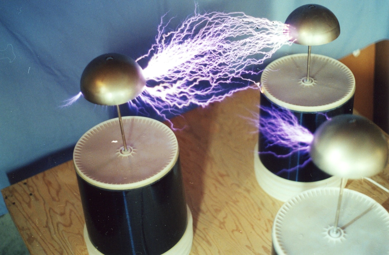 2000 3-phase Tesla coil system with 60 Hz half-wave rectified power - 2