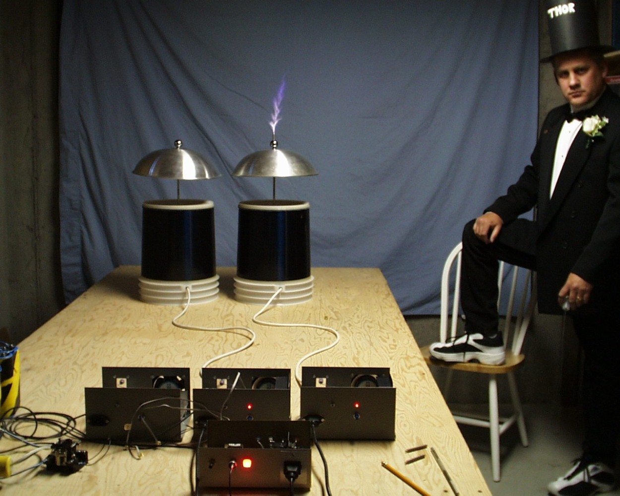 2000 Duane Bylund and 3-phase Tesla coil system with 2 resonators