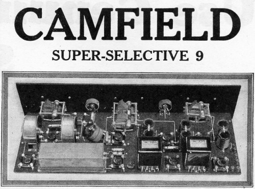 Camfield Super-Selective 9 Rear View CRCB March 1927
